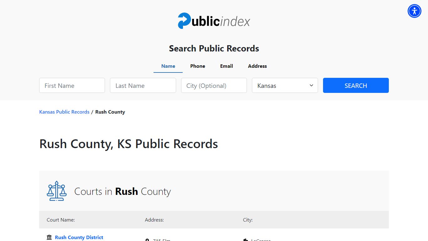 Rush County, KS Public Court, Arrest and Inmate Records - ThePublicIndex